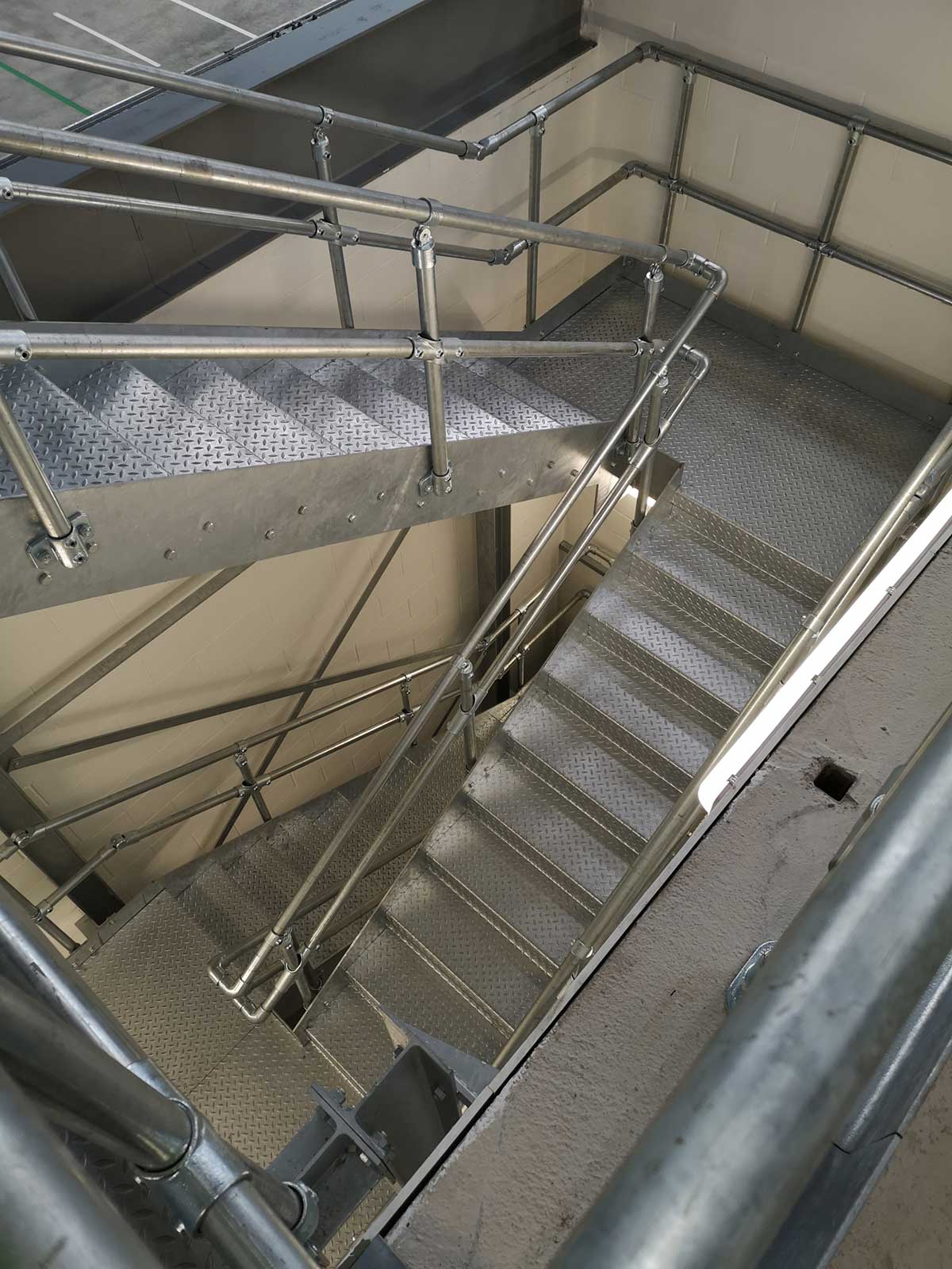 Steel staircase
